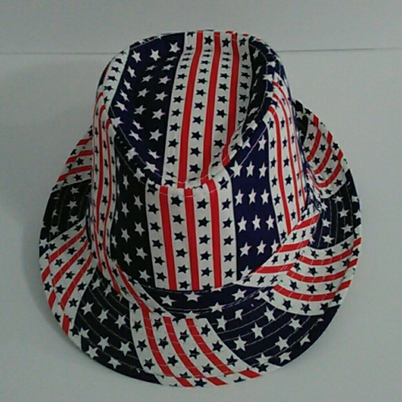 Other - New Men's Red White And Blue Fedora